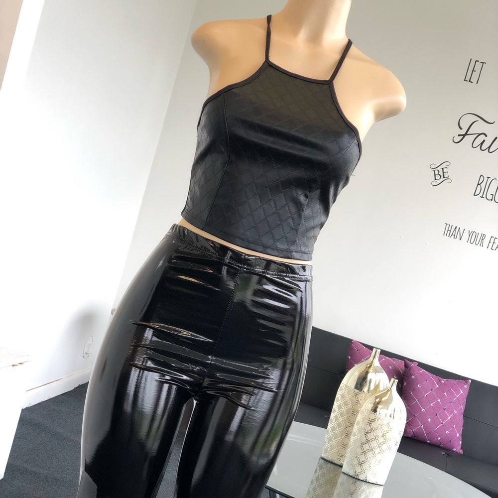 Leather Crop Top